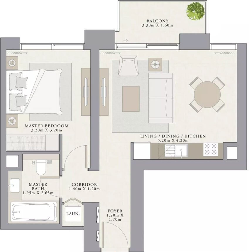 Floor Plans Creek Palace - 1 Bedroom Apartments