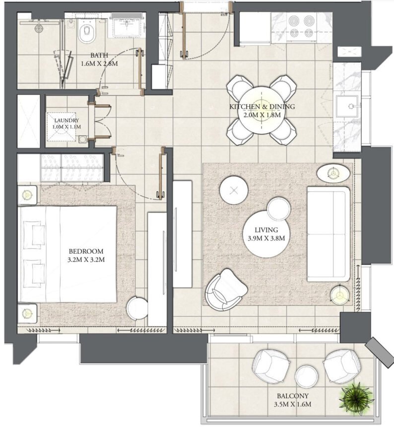 Floor Plans Savanna - 1 Bedroom Apartments