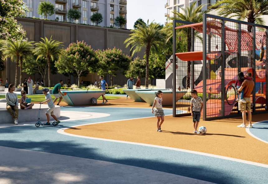 Children's pool with a splash area