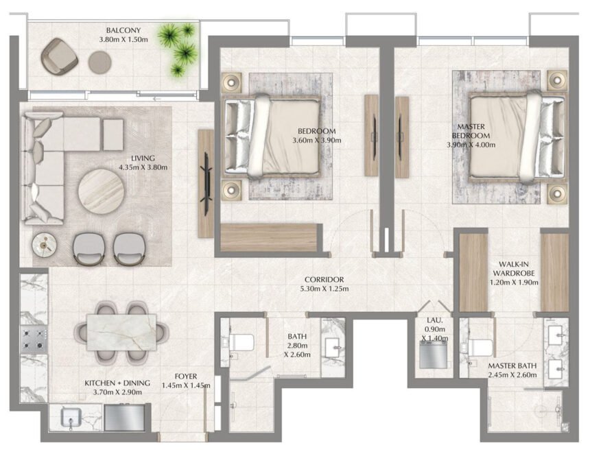 Floor Plans Creek Waters 2 - 2 Bedrooms Apartments