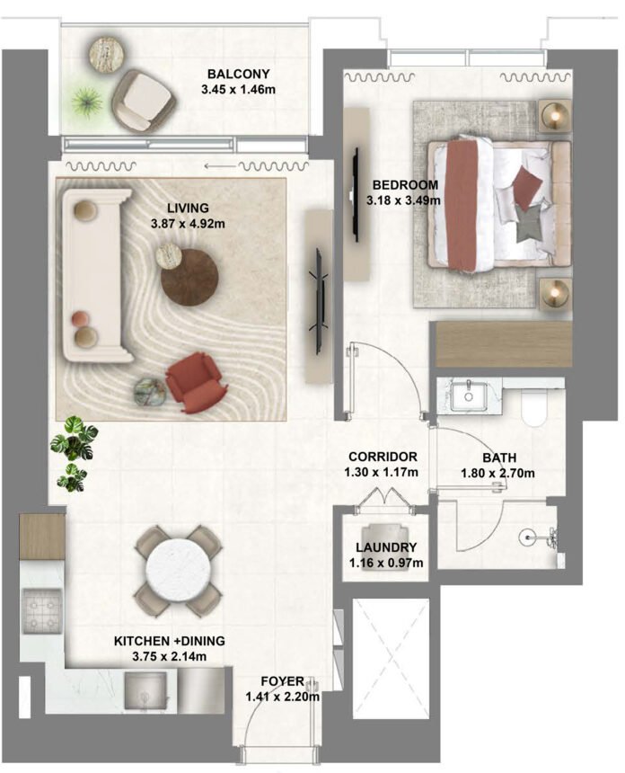 Floor Plans Montiva by Vida - 1 Bedroom Apartments