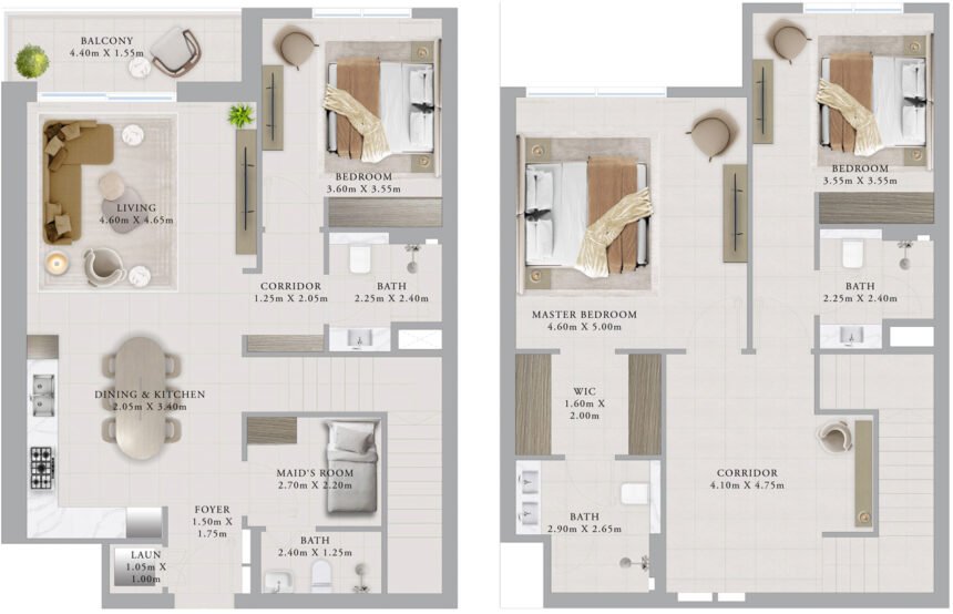 Floor Plans Valo - 3 Bedrooms Townhouses
