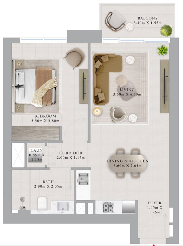 Floor Plans Valo - 1 Bedroom Apartments