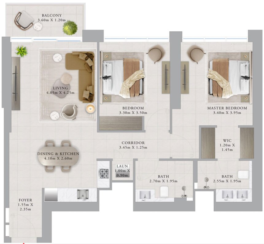 Floor Plans Valo - 2 Bedrooms Apartments
