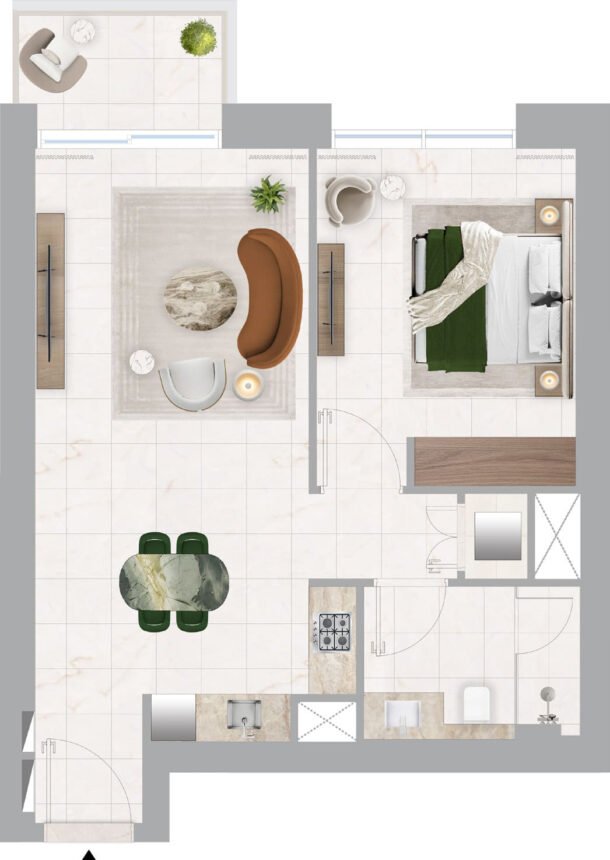 Floor Plans Address Residences - 1 Bedroom Apartments
