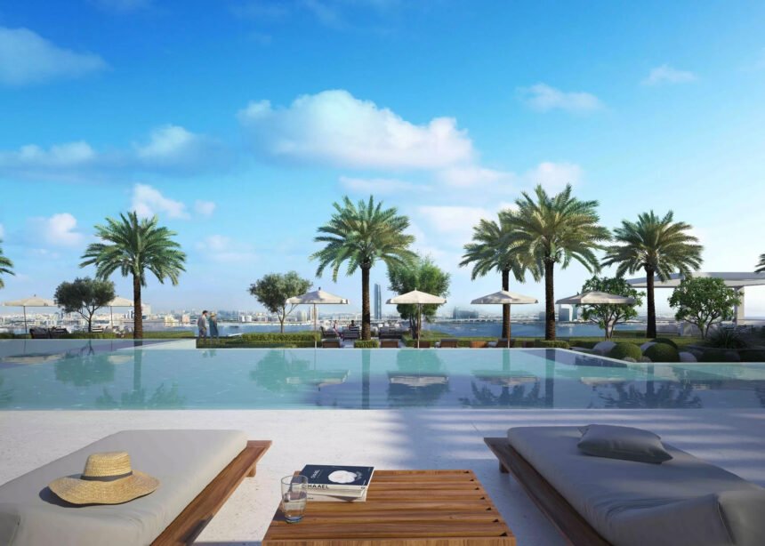 Swimming pool overlooking the creek