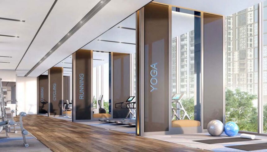 Gym with a cardio area