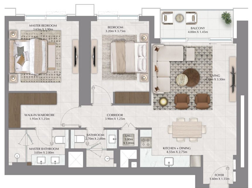 Floor Plans Lyvia by Palace - 2 Bedrooms Apartments