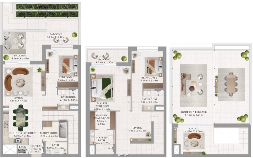 Floor Plans Address Harbour Point - 4 Bedrooms Townhouses